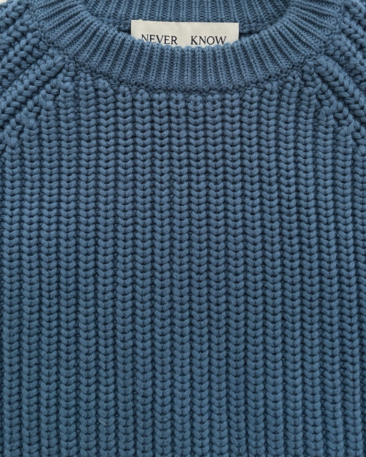 Lake Blue Japanese Fisherman Organic Cotton Sweater