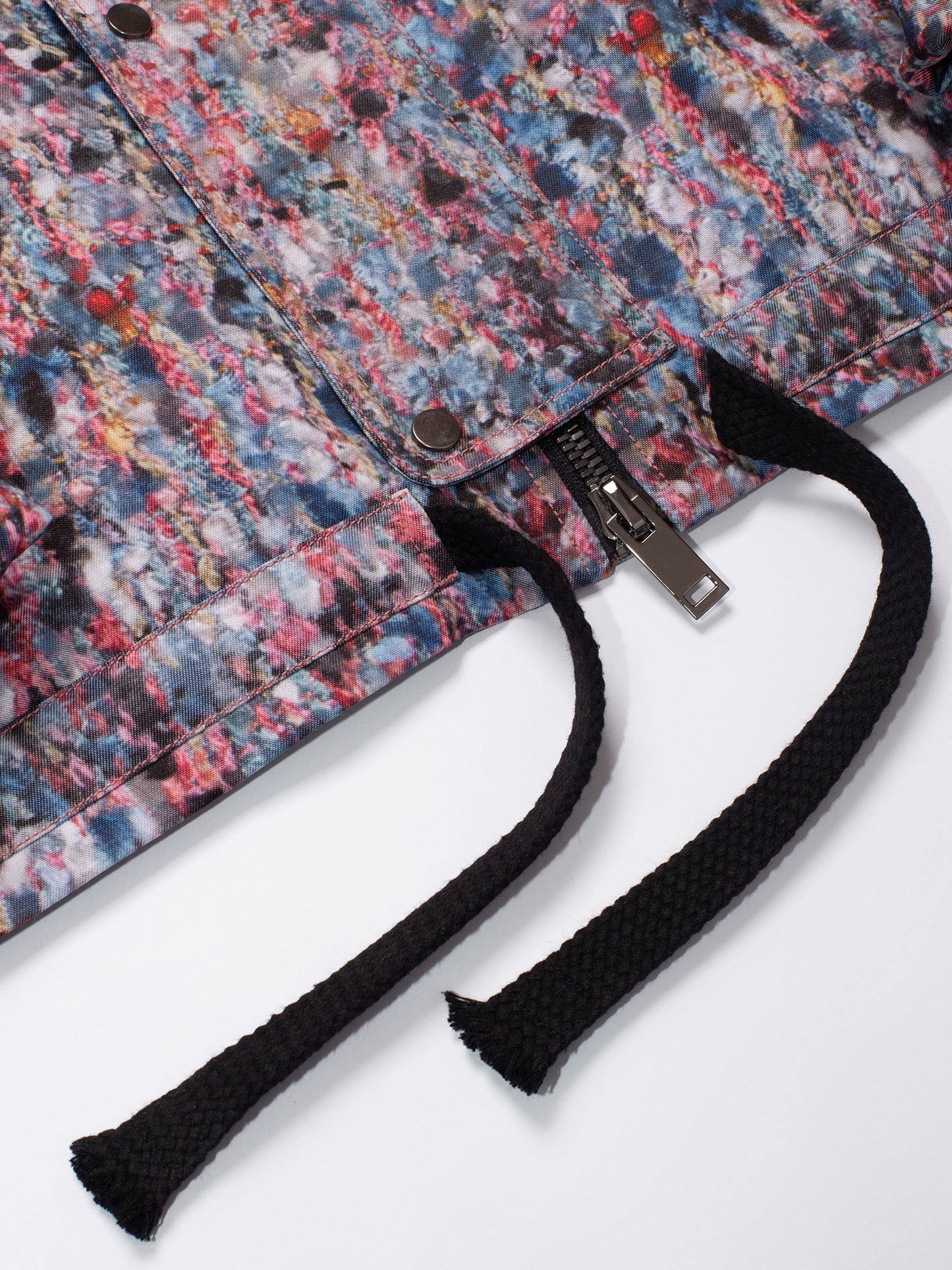 トロンプ・ルイユ ライラックツイード オーバーサイズ フード付きジャケット