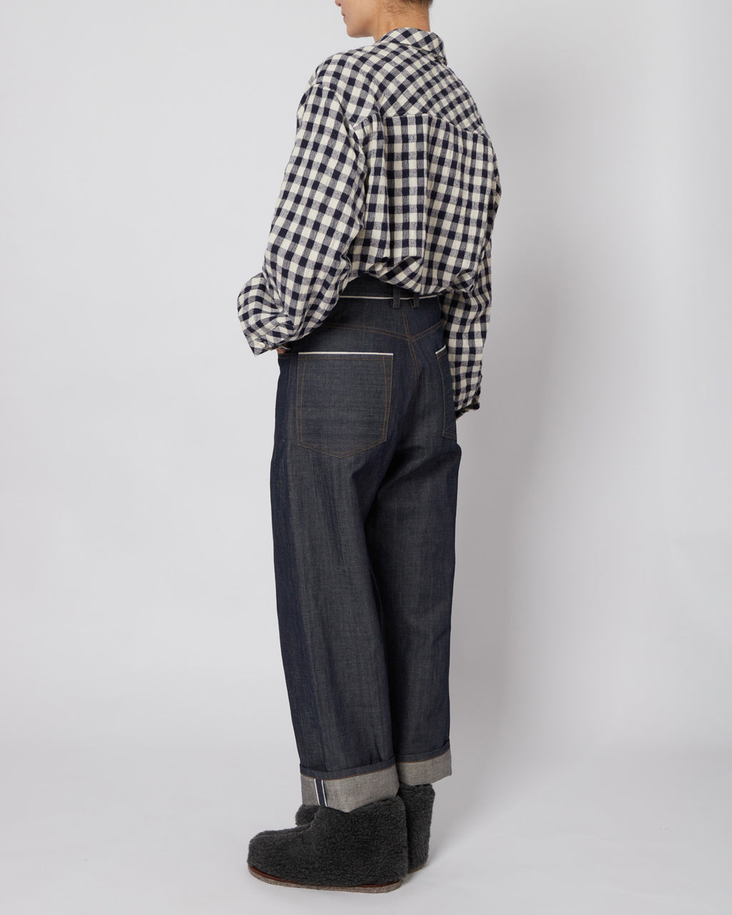 Navy & Bone Medium Plaid Flannel Shirt