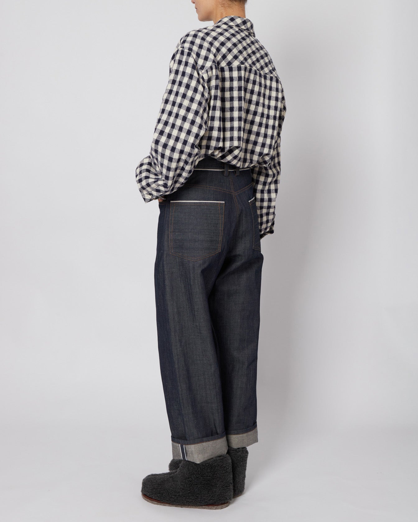 Navy & Bone Medium Plaid Flannel Shirt