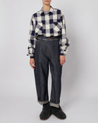 Navy & Bone Large Plaid Flannel Shirt