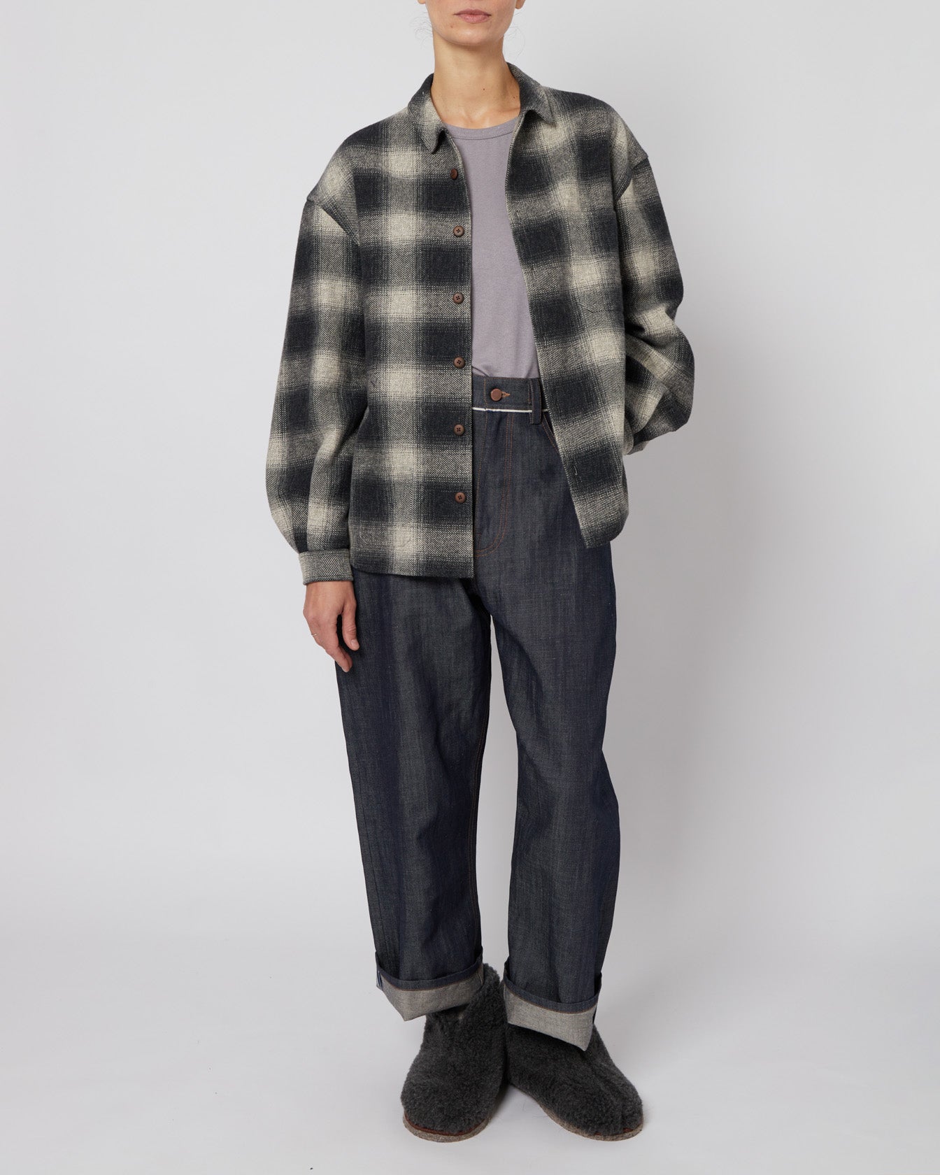 マルチカラーアブストラクトオーバーサイズフードジャケット