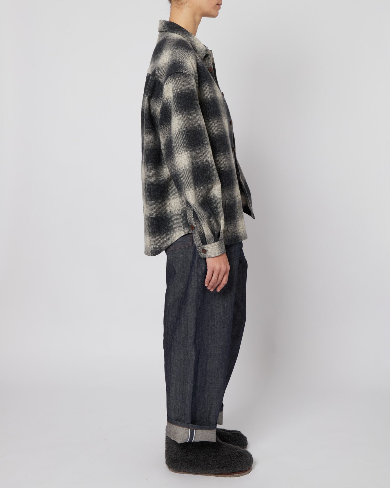 マルチカラーアブストラクトオーバーサイズフードジャケット