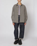 Black & White Small Plaid Flannel Shirt