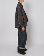 Navy & Terracota Plaid Flannel Shirt