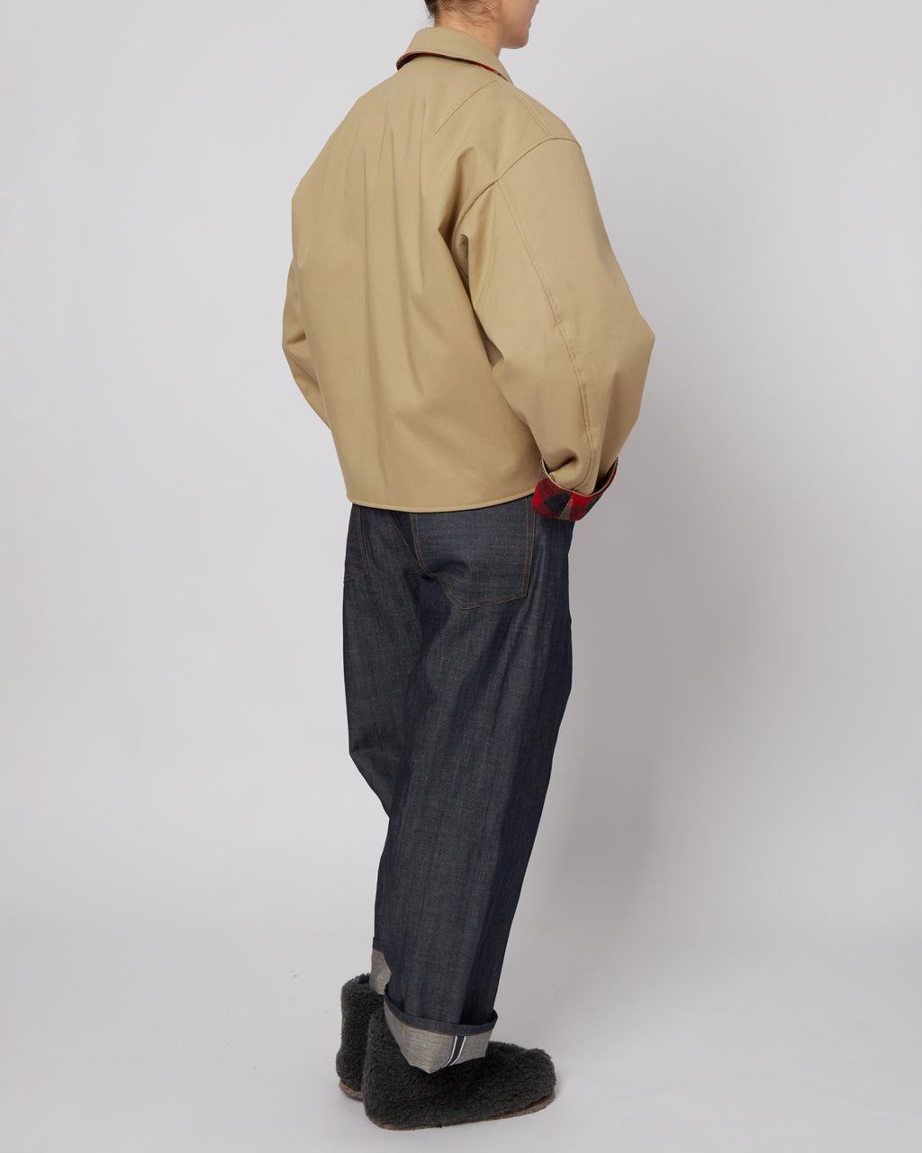 Beige Blouson Jacket