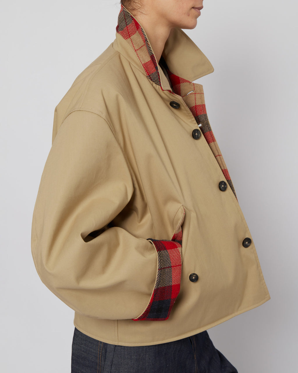 Beige Blouson Jacket