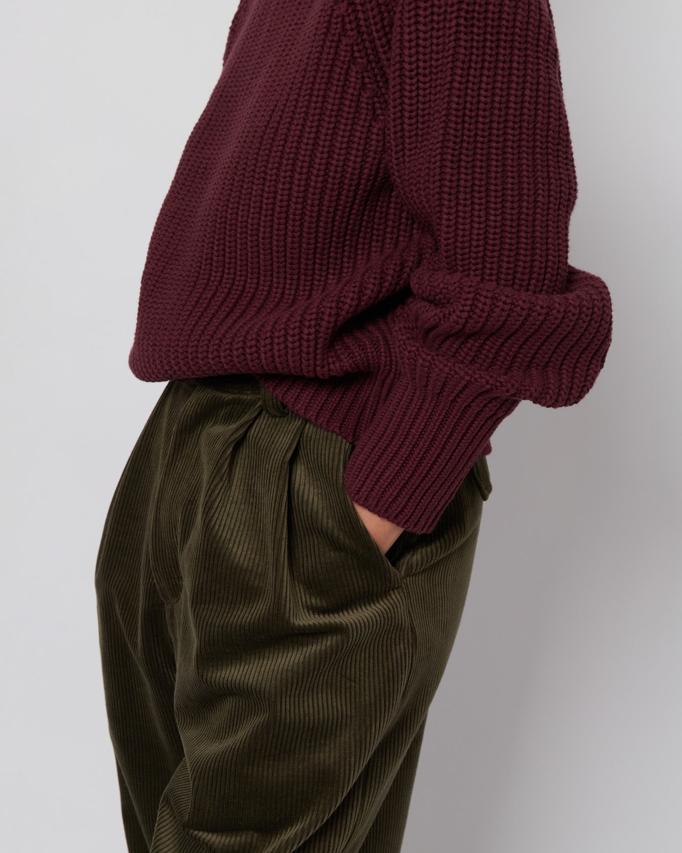 Plum Japanese Fisherman Organic Cotton Sweater