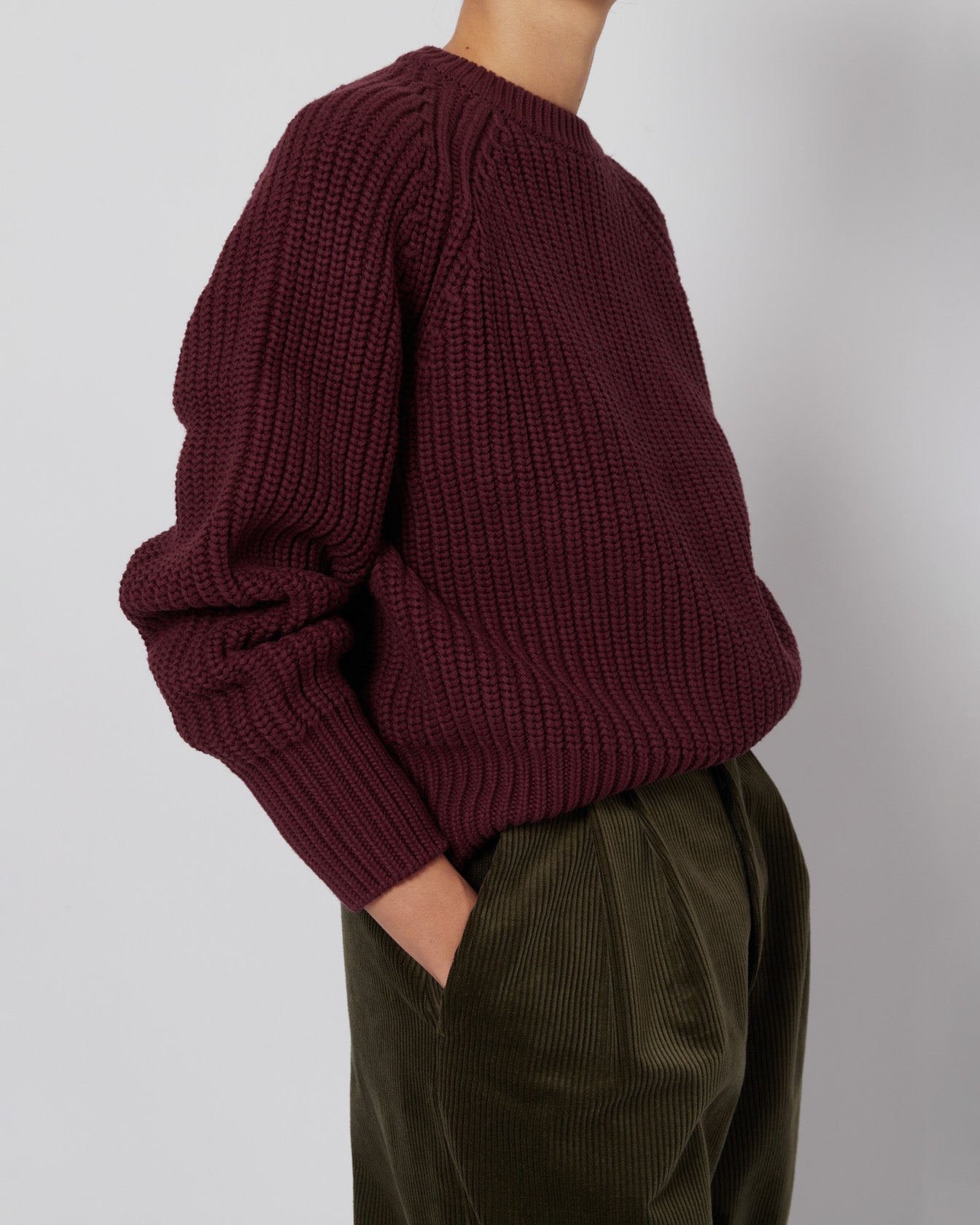 Plum Japanese Fisherman Organic Cotton Sweater