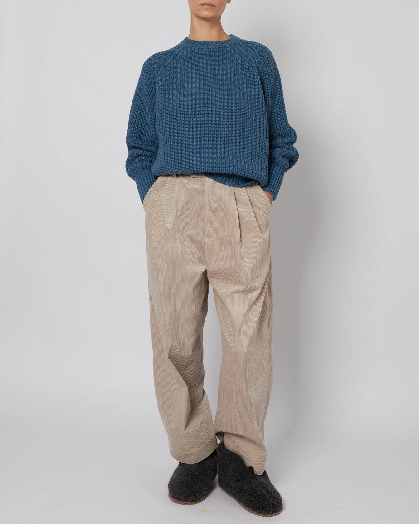 レイクブルー ジャパニーズフィッシャーマン オーガニックコットンセーター