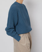Lake Blue Japanese Fisherman Organic Cotton Sweater