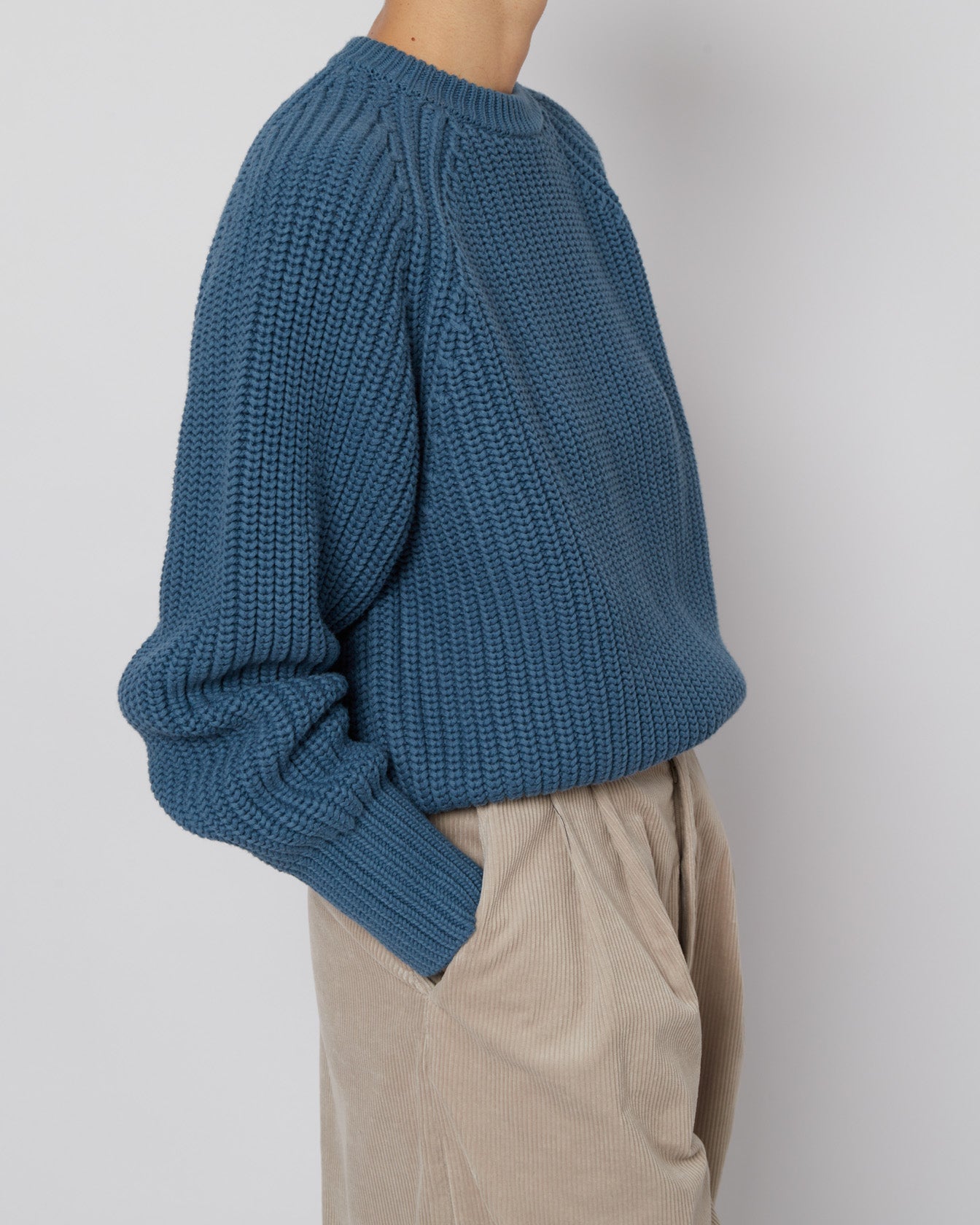 Lake Blue Japanese Fisherman Organic Cotton Sweater