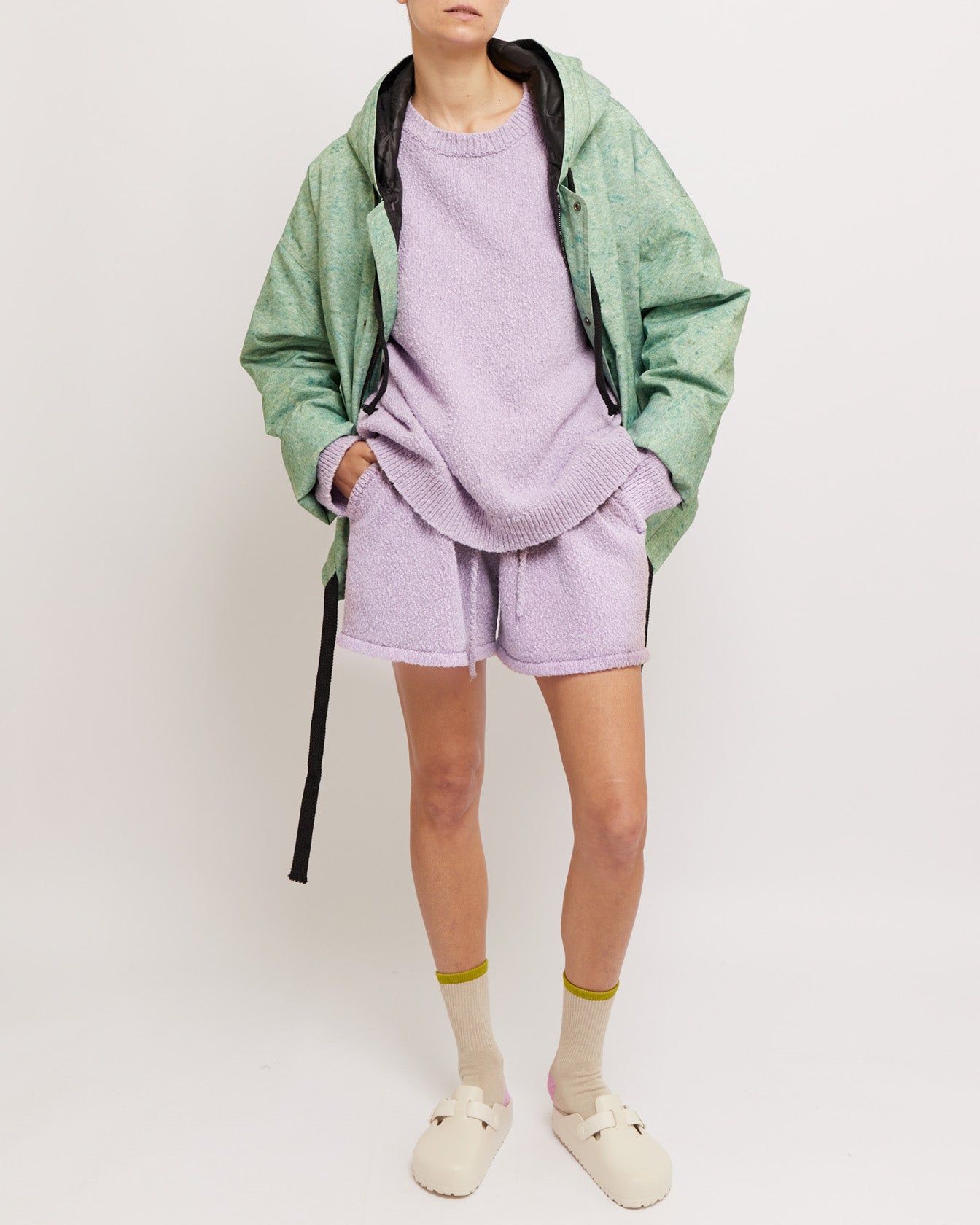 Kyoto Green Oversized Hooded Jacket