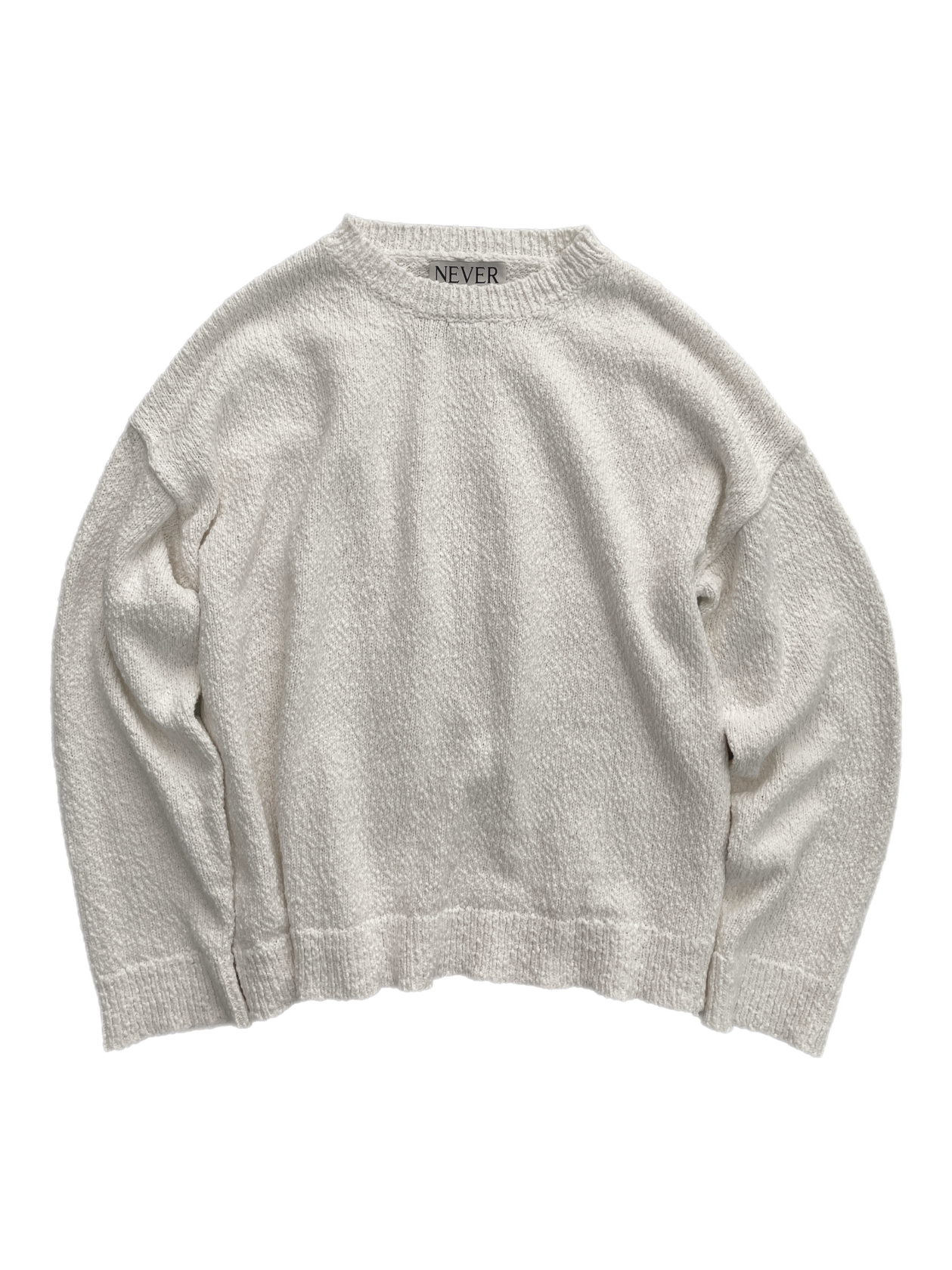 Cream white oversized organic cotton sweater