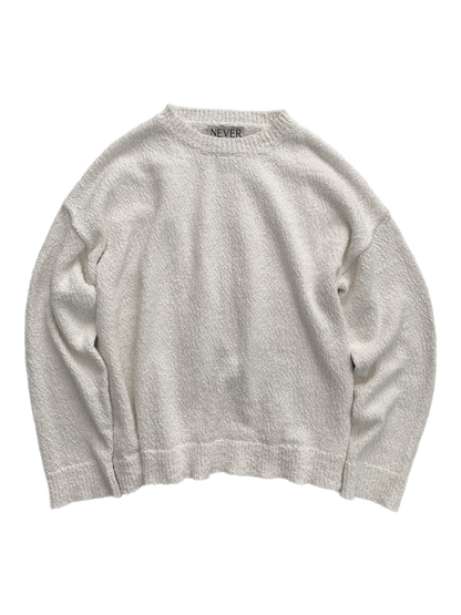 Cream white oversized organic cotton sweater