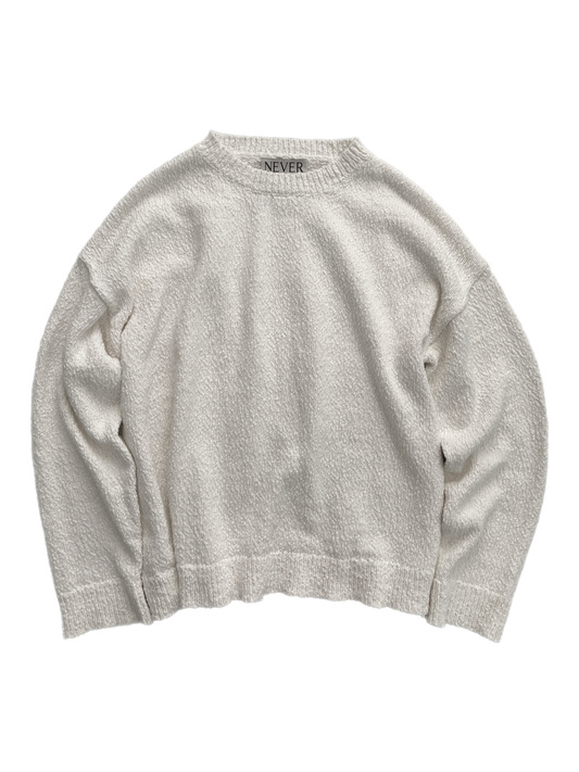 Cream white oversized organic cotton sweater