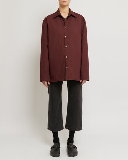 Cocoa Bean Padded Cotton Shirt