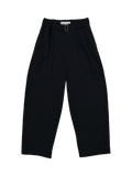 Dark Navy Belted Pleated Pants