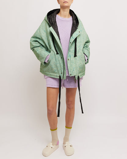 Kyoto Green Oversized Hooded Jacket