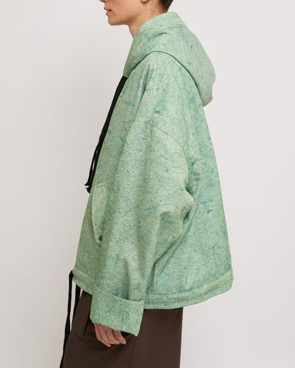 Kyoto Green Oversized Hooded Jacket