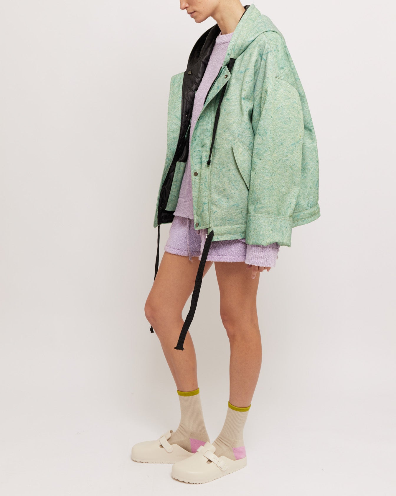 Kyoto Green Oversized Hooded Jacket