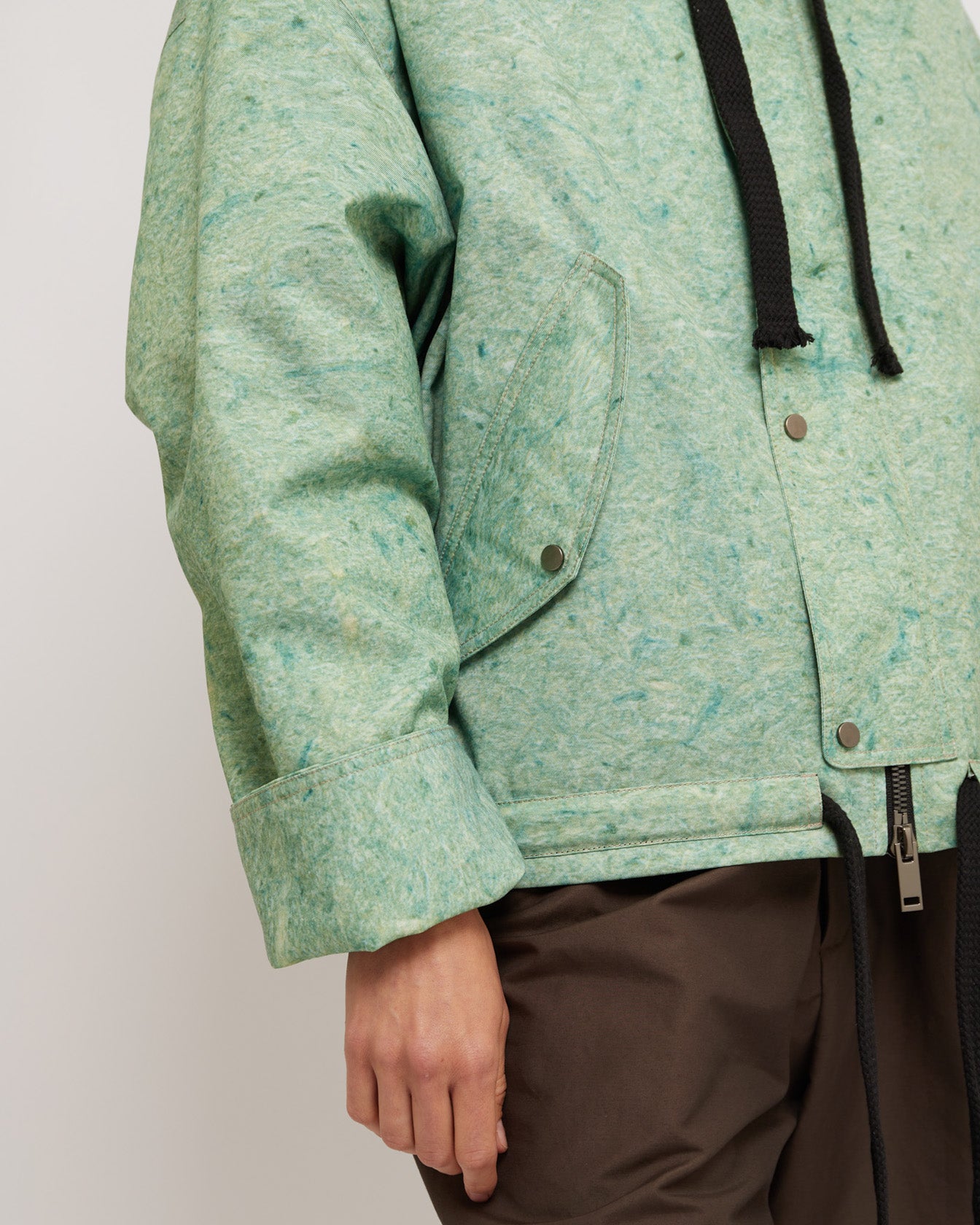 Kyoto Green Oversized Hooded Jacket