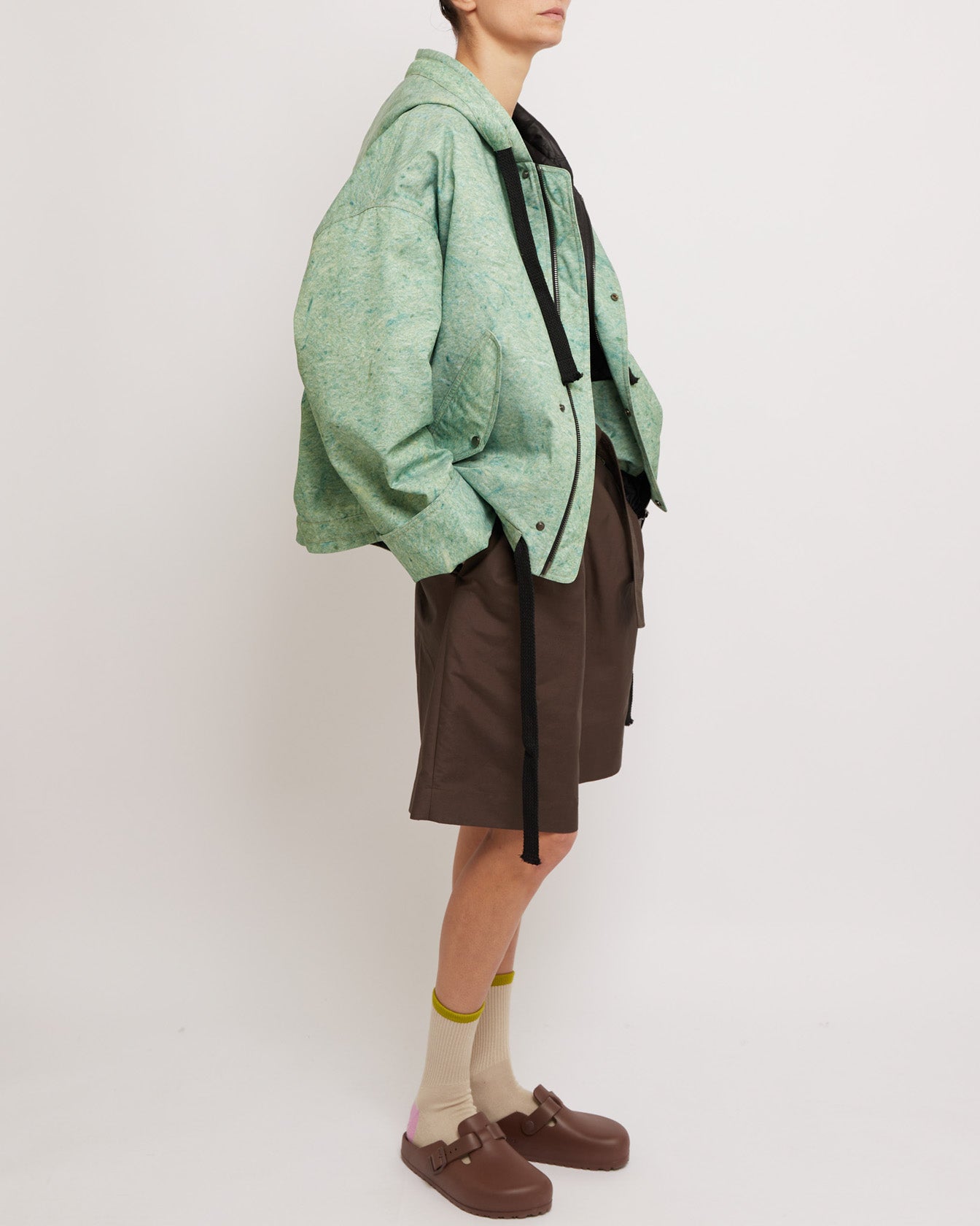 Kyoto Green Oversized Hooded Jacket