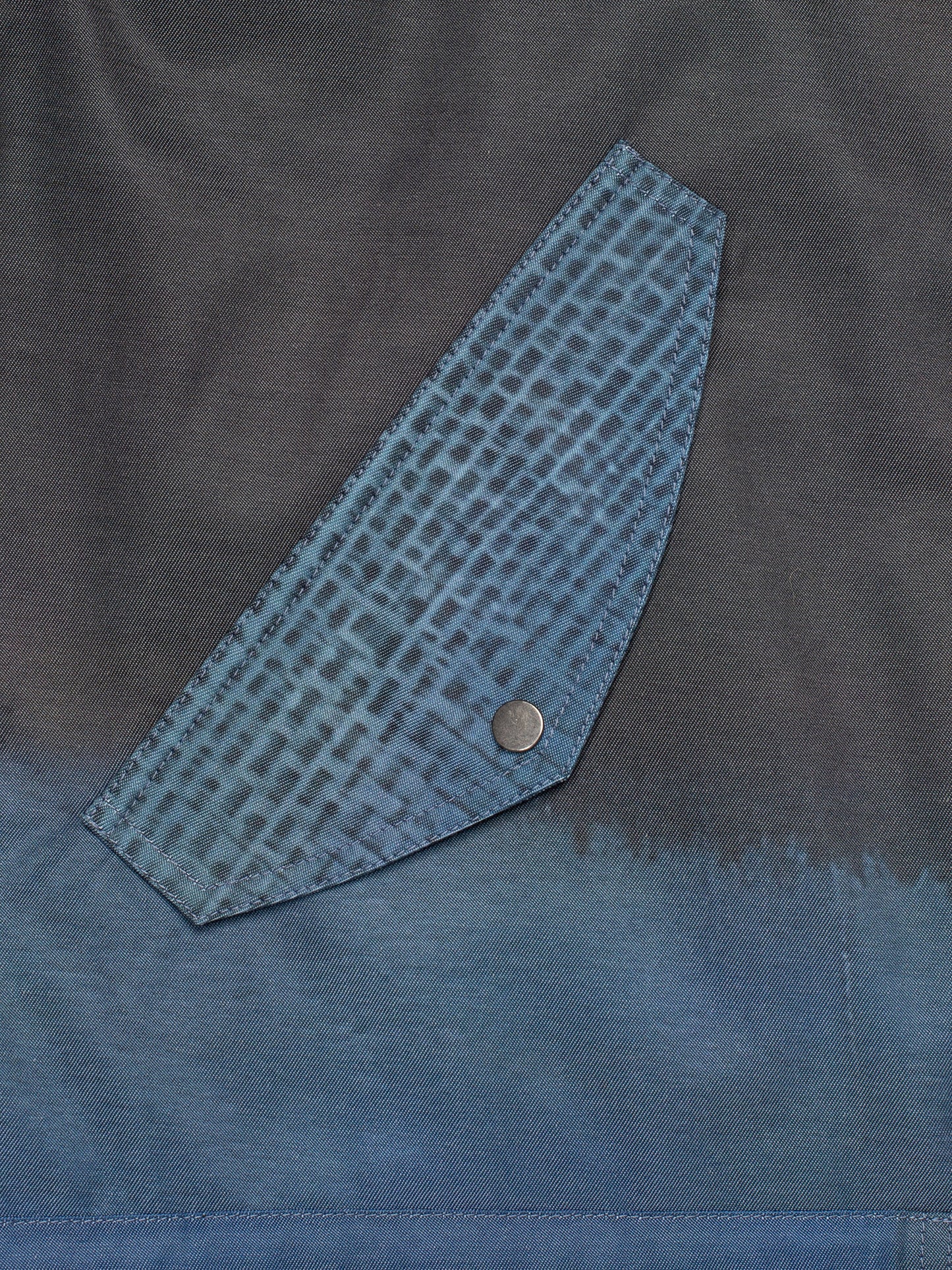 Blue Abstract Oversized Hooded Jacket