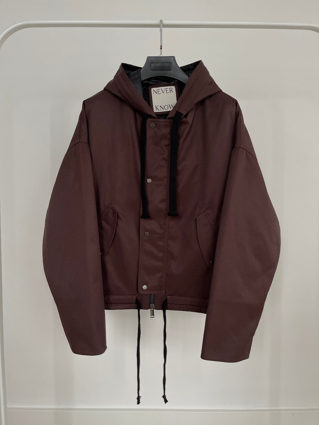 Cacao Oversized Hooded Jacket