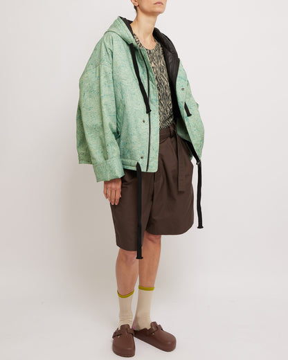 Kyoto Green Oversized Hooded Jacket