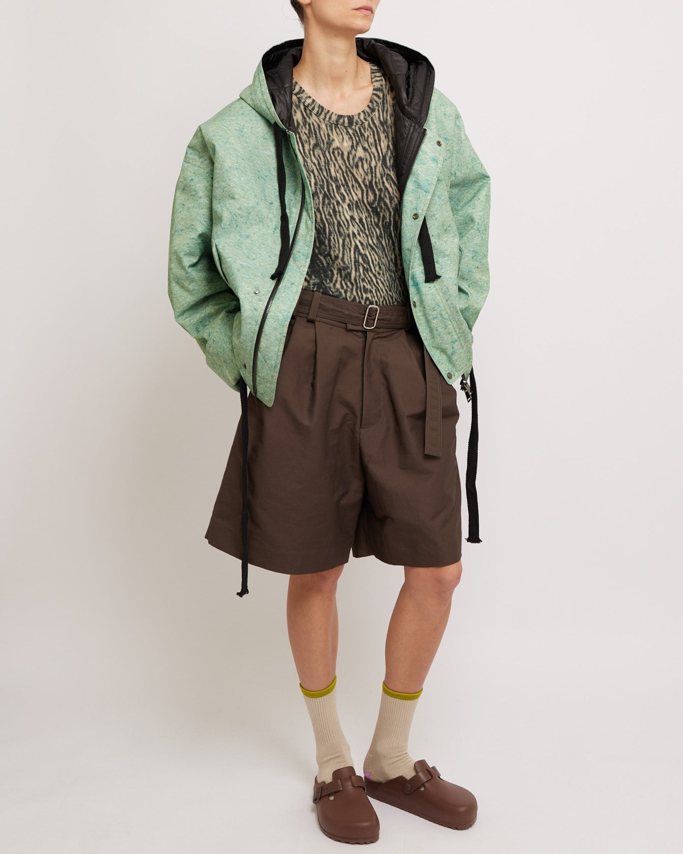 Kyoto Green Oversized Hooded Jacket