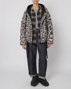 Snow Leopard Oversized Hooded Jacket