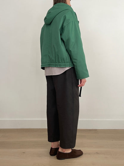 Tropical Green Oversized Hooded Jacket