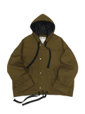 Golden Khaki Oversized Hooded Jacket