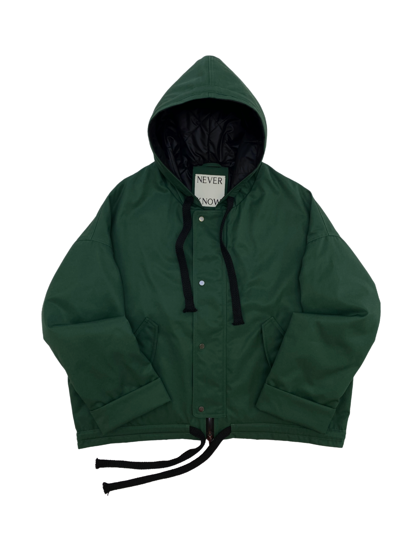 Pine Green Oversized Hooded Jacket