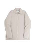 Grey Padded Cotton Suede Shirt