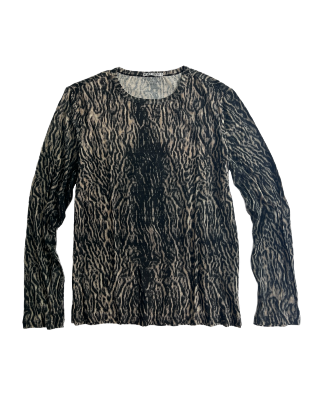 Ocelot Print Long Sleeve Top