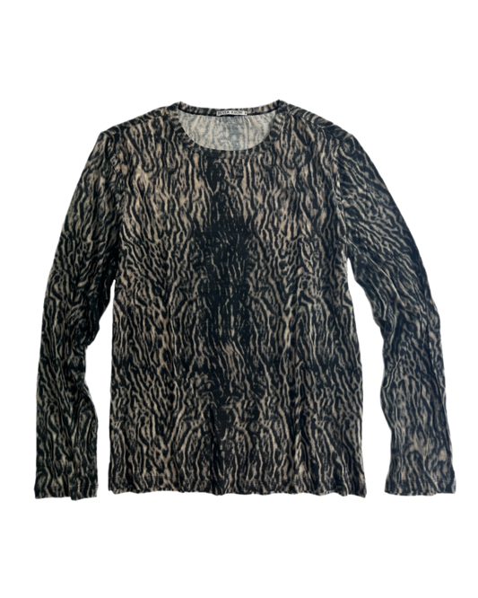 Ocelot Print Long Sleeve Top