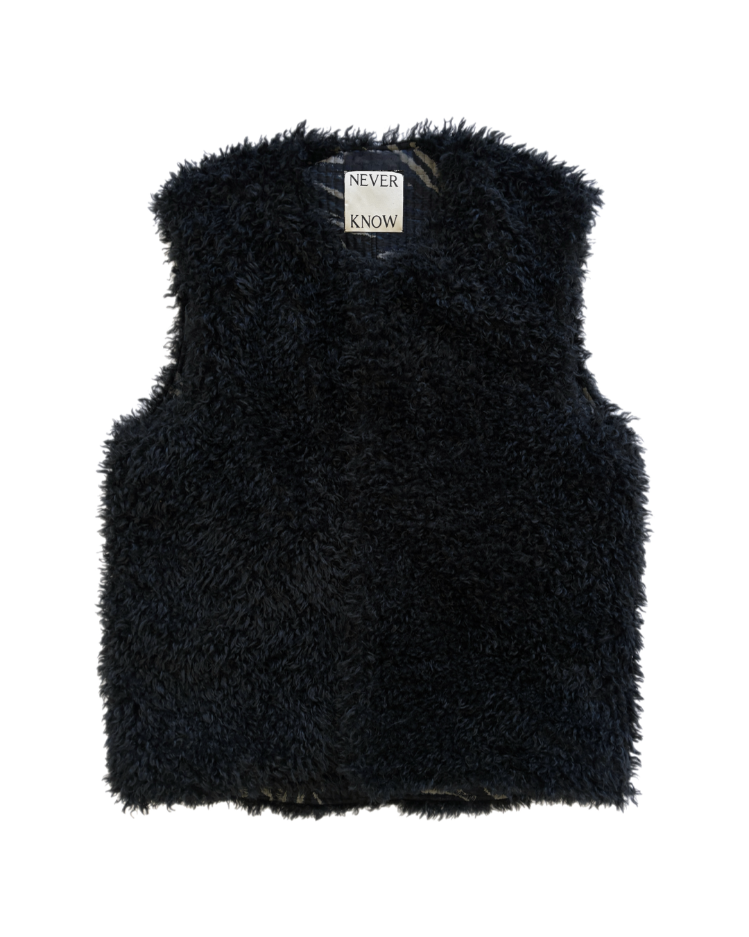 Japanese Sea Reversible Sleeveless Quilted Faux Fur Vest