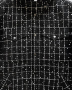 ブラック＆ホワイトチェックツイードオーバーサイズシャツジャケット