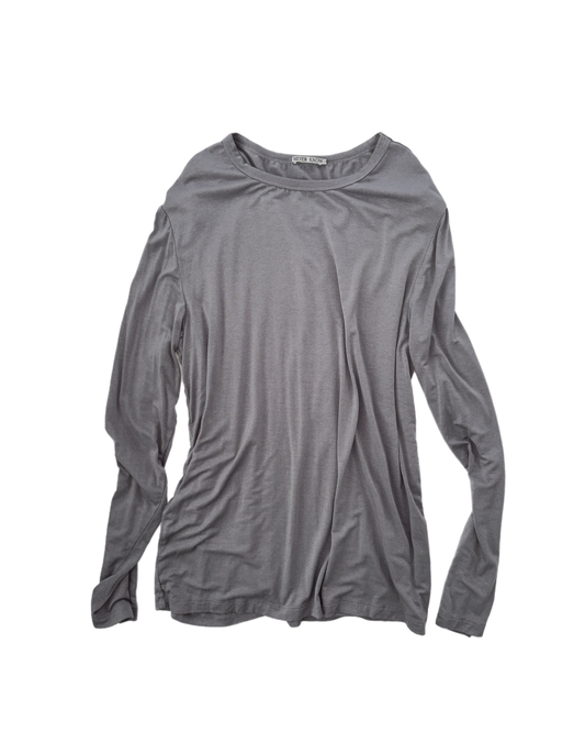 Silver Grey Long Sleeve Top