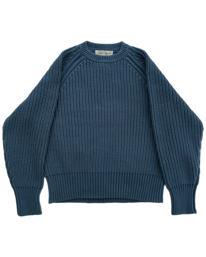 Lake Blue Japanese Fisherman Organic Cotton Sweater
