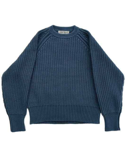 Lake Blue Japanese Fisherman Organic Cotton Sweater