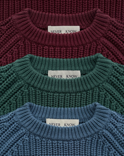 Lake Blue Japanese Fisherman Organic Cotton Sweater