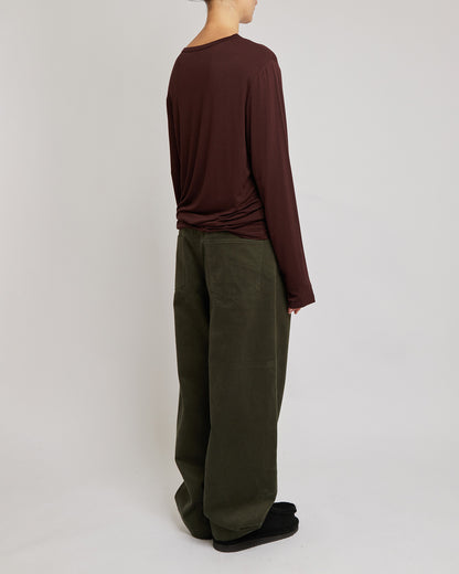 カカオロングスリーブトップス