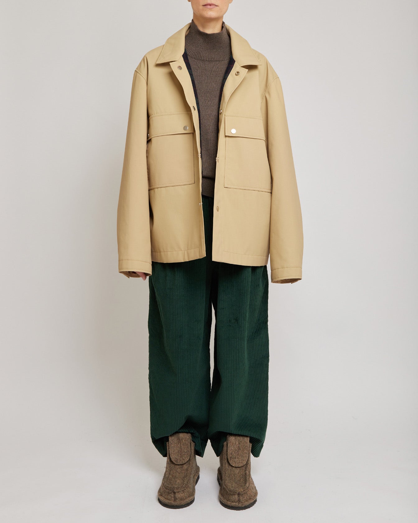 Classic Beige Japanese Workwear Jacket