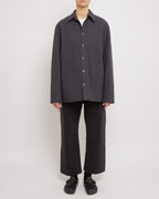 アンスラサイト パッド入りコットンスエードシャツ