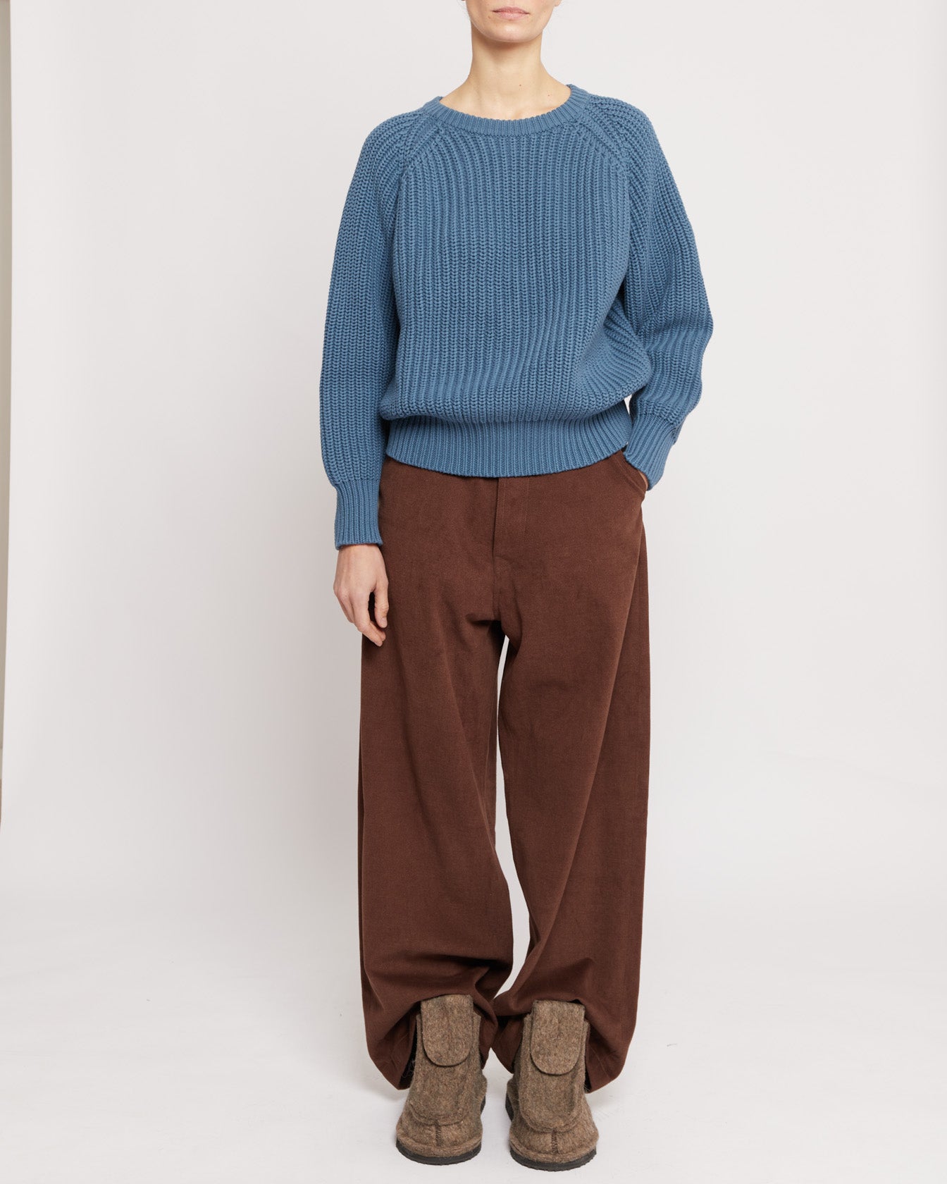 Lake Blue Japanese Fisherman Organic Cotton Sweater