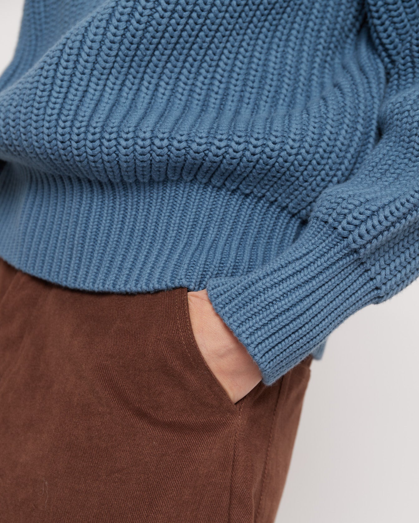 Lake Blue Japanese Fisherman Organic Cotton Sweater