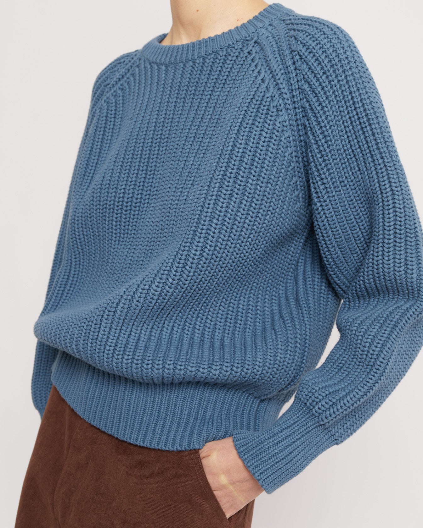 Lake Blue Japanese Fisherman Organic Cotton Sweater